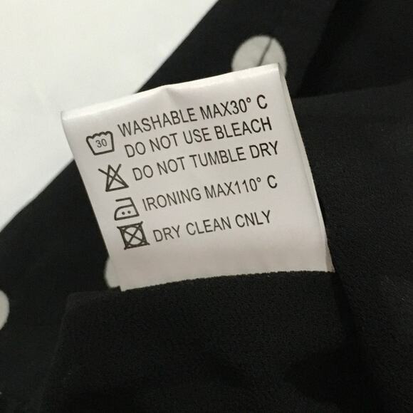 NWT REVOLVE X LIONESS Take the Plunge Polka Dot Top - Black - Medium - Picture 12 of 15